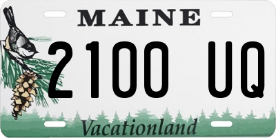 ME license plate 2100UQ