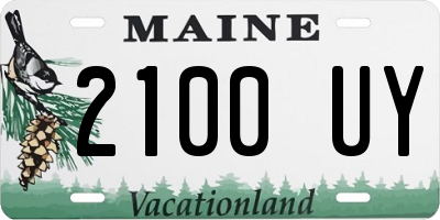 ME license plate 2100UY