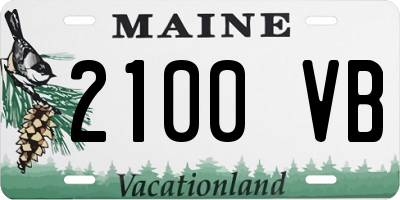 ME license plate 2100VB