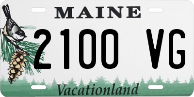 ME license plate 2100VG