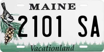 ME license plate 2101SA