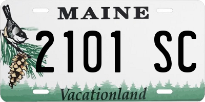 ME license plate 2101SC