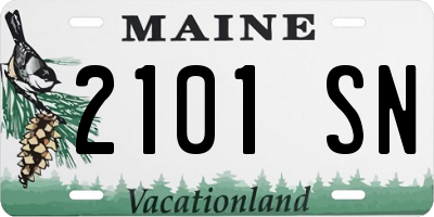 ME license plate 2101SN