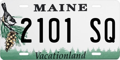 ME license plate 2101SQ