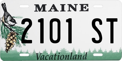 ME license plate 2101ST