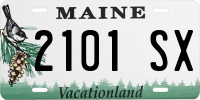 ME license plate 2101SX