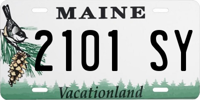 ME license plate 2101SY