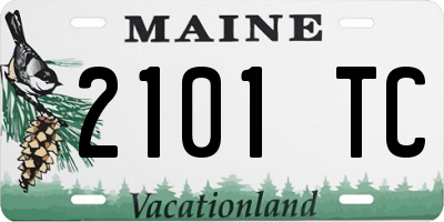 ME license plate 2101TC