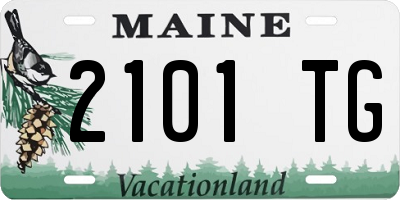 ME license plate 2101TG