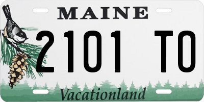 ME license plate 2101TO