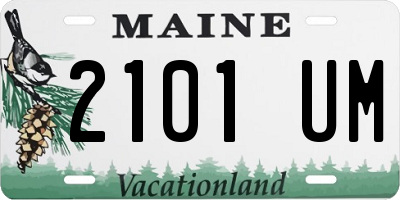 ME license plate 2101UM