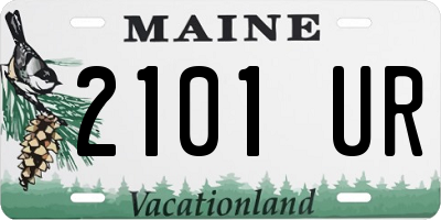 ME license plate 2101UR