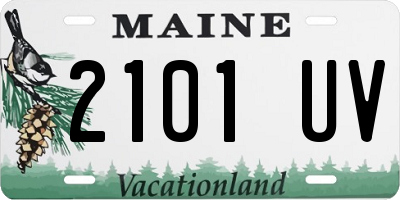 ME license plate 2101UV