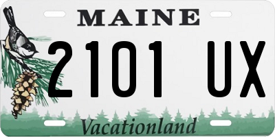 ME license plate 2101UX