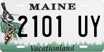 ME license plate 2101UY