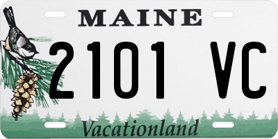 ME license plate 2101VC