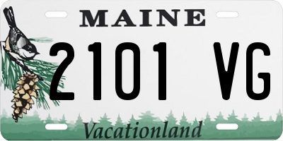 ME license plate 2101VG