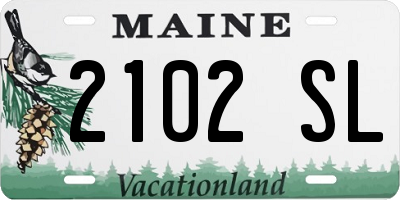 ME license plate 2102SL