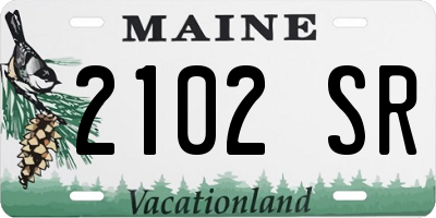 ME license plate 2102SR