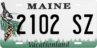 ME license plate 2102SZ