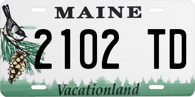 ME license plate 2102TD
