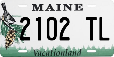 ME license plate 2102TL