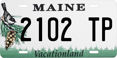 ME license plate 2102TP