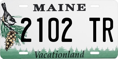 ME license plate 2102TR