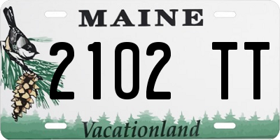 ME license plate 2102TT