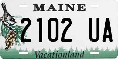 ME license plate 2102UA