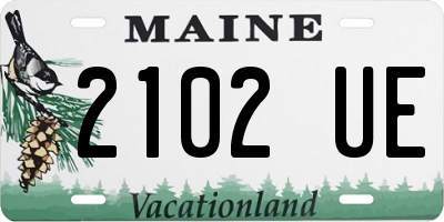 ME license plate 2102UE