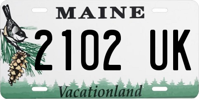 ME license plate 2102UK