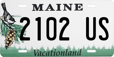 ME license plate 2102US