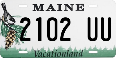 ME license plate 2102UU