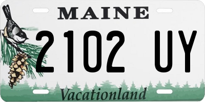 ME license plate 2102UY