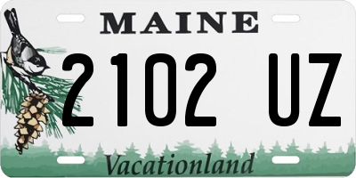 ME license plate 2102UZ