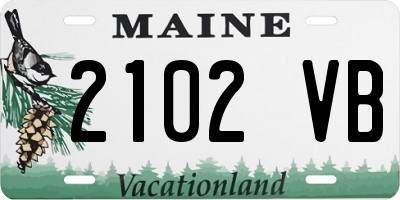 ME license plate 2102VB