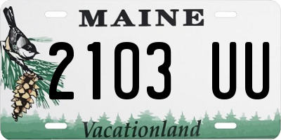 ME license plate 2103UU