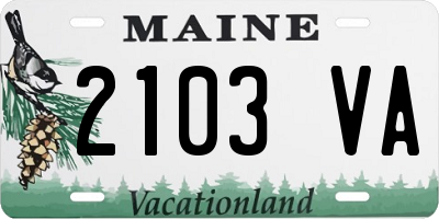 ME license plate 2103VA