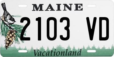 ME license plate 2103VD