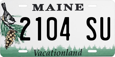 ME license plate 2104SU