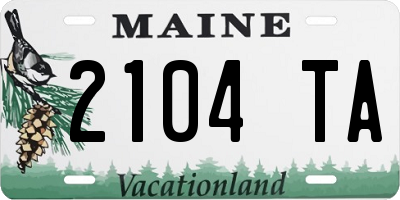ME license plate 2104TA