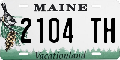 ME license plate 2104TH