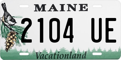 ME license plate 2104UE