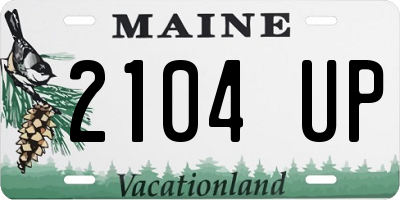 ME license plate 2104UP