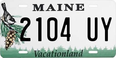 ME license plate 2104UY