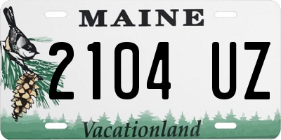 ME license plate 2104UZ