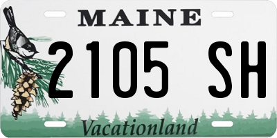 ME license plate 2105SH