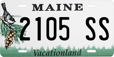 ME license plate 2105SS