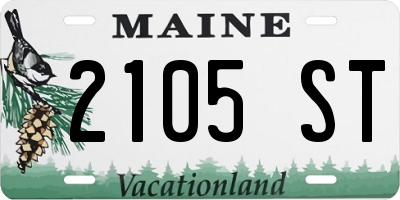 ME license plate 2105ST